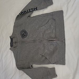 💥5/$25 Oshkosh B'gosh Boys Size 5 Gray Long Sleeve Zip Up Sweatshirt